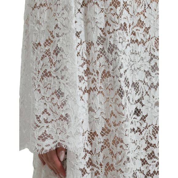 Dolce & Gabbana White Lace Crystal Embellished Shift Maxi Dress Gown NWT - Picture 6 of 6